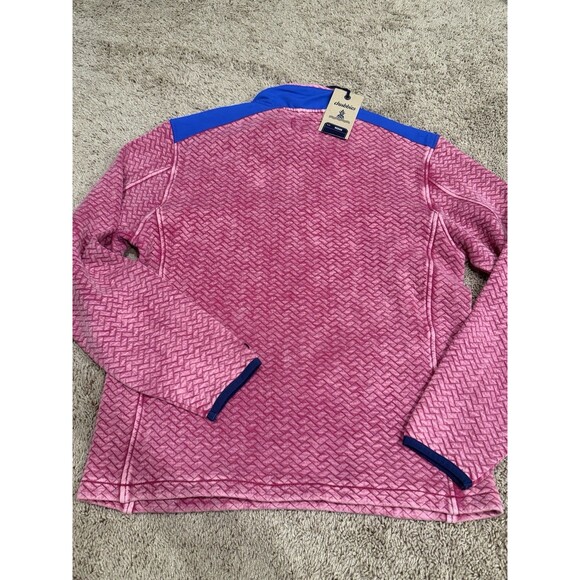 Chubbies The Let Me Pink Blue 1/4 Zip Quilted Jacket Fleece Sweater Men’s M Nwt - Picture 3 of 4